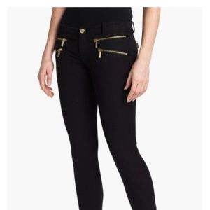 Michael Kors black zipper jeans sz 4